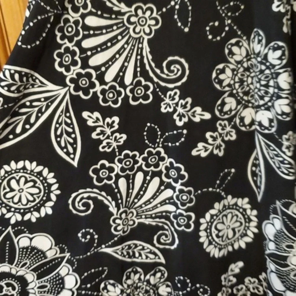 Bonnie Jean Girls Black Floral Short Sleeve Stretchy Dress‎ Size 7